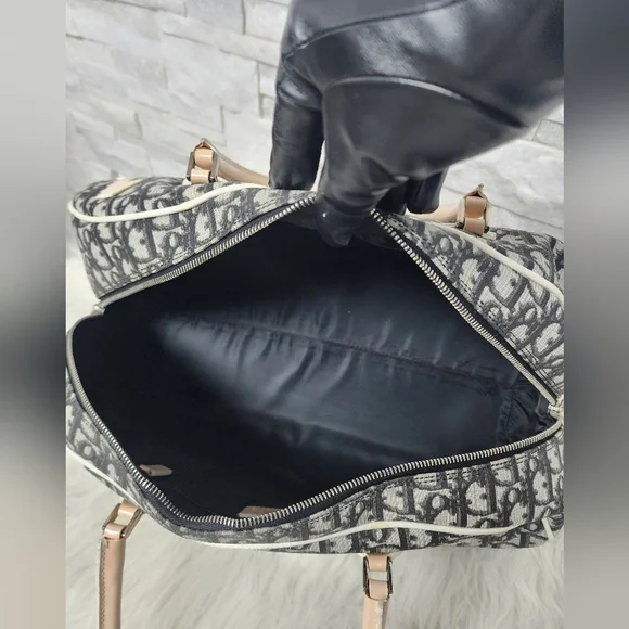 Auth Christian Dior Boston Bowling bag Diorissimo Girly Chic#1 Trotter Bag - Picture 11 of 13